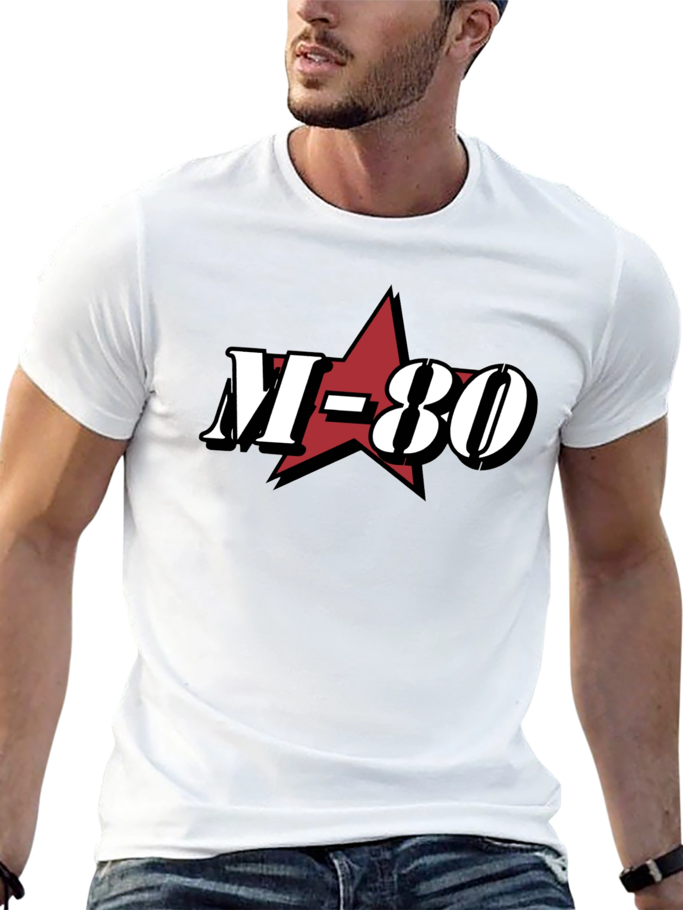 M-80 Graphic Tee - Black Cotton Blend