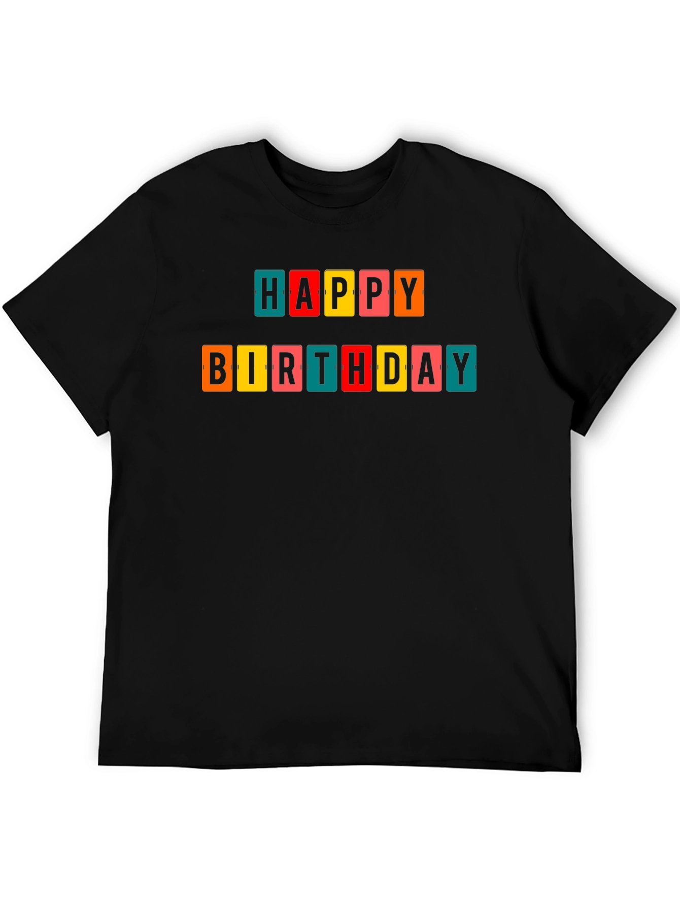 Happy Birthday Colorful Block T-Shirt