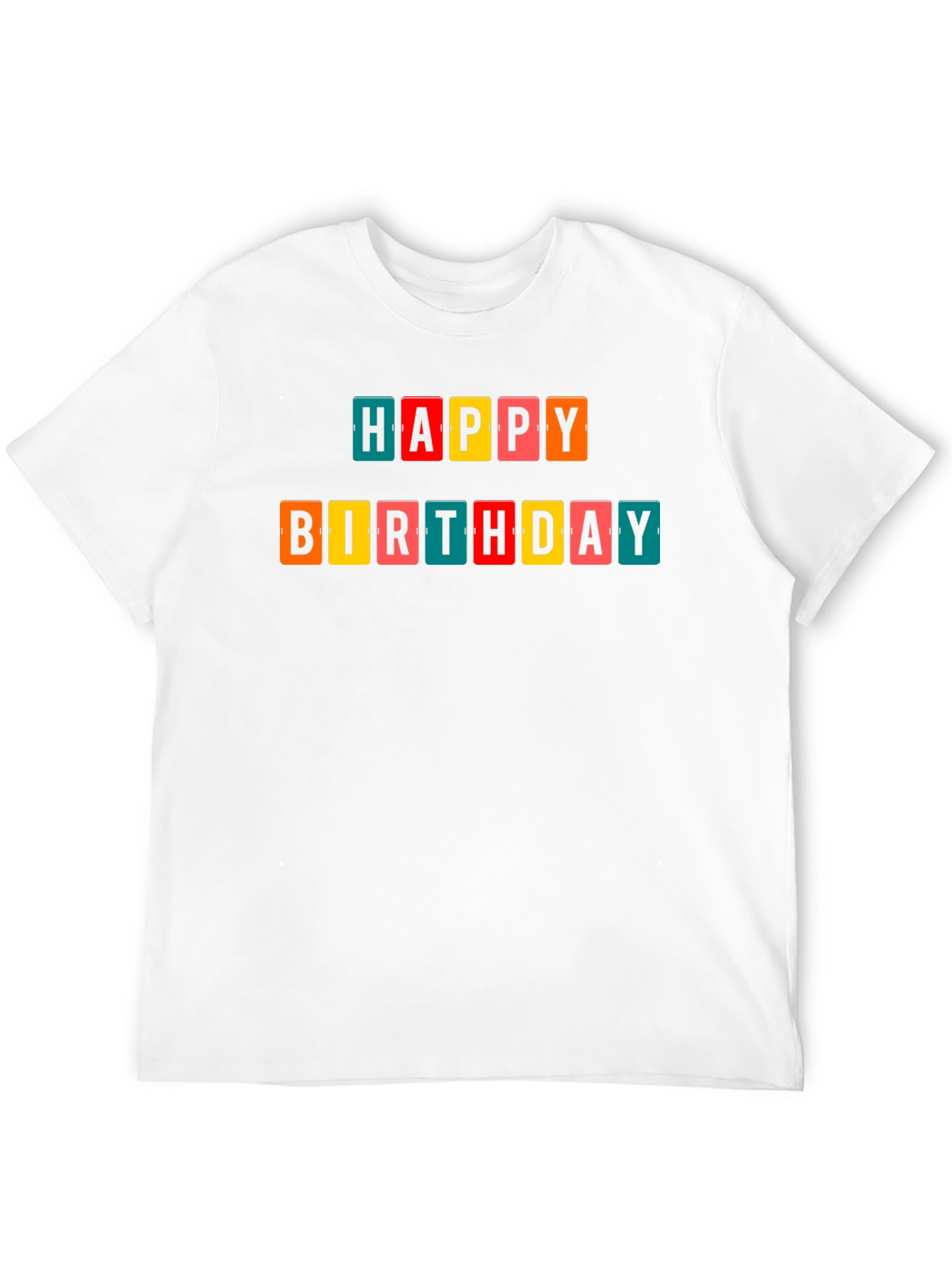 Happy Birthday Colorful Block T-Shirt
