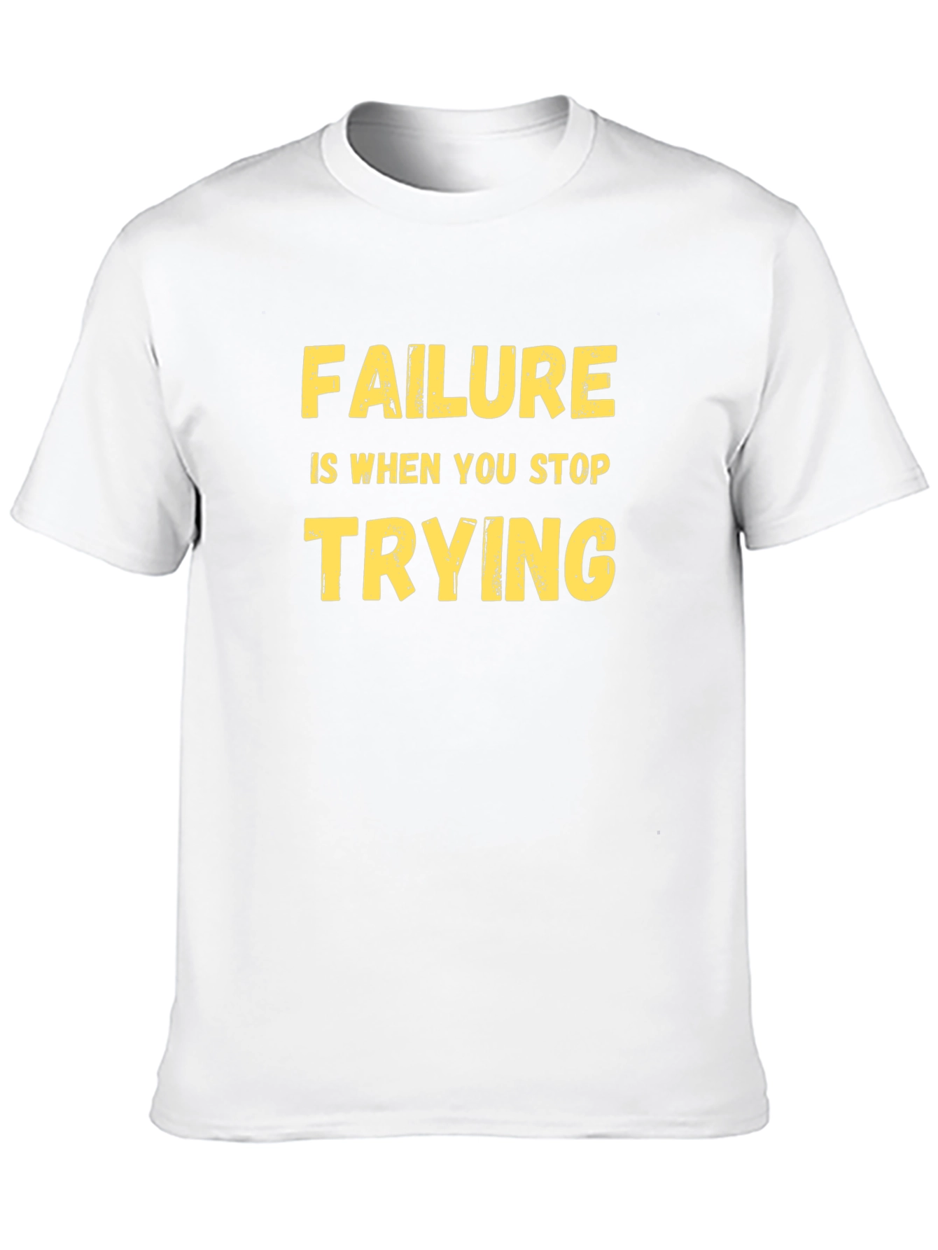 Motivational Black T-Shirt - Never Stop Trying