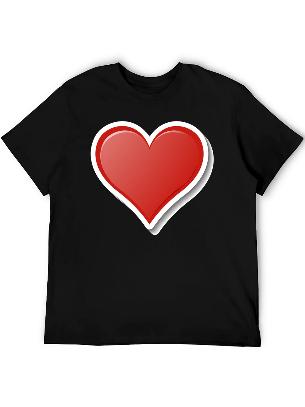 Heart Graphic T-Shirt - Stylish Black Tee