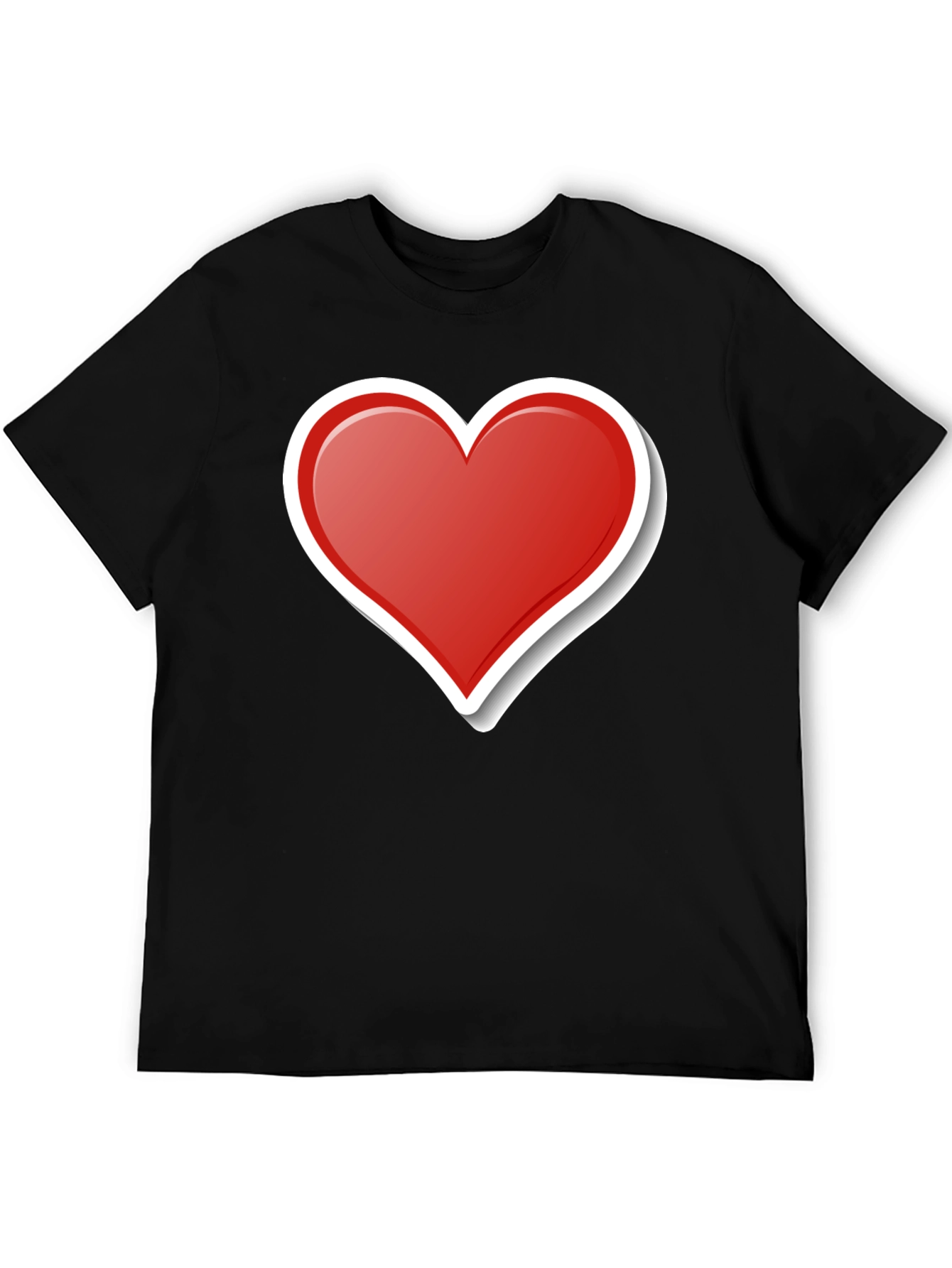 Heart Graphic T-Shirt - Stylish Black Tee