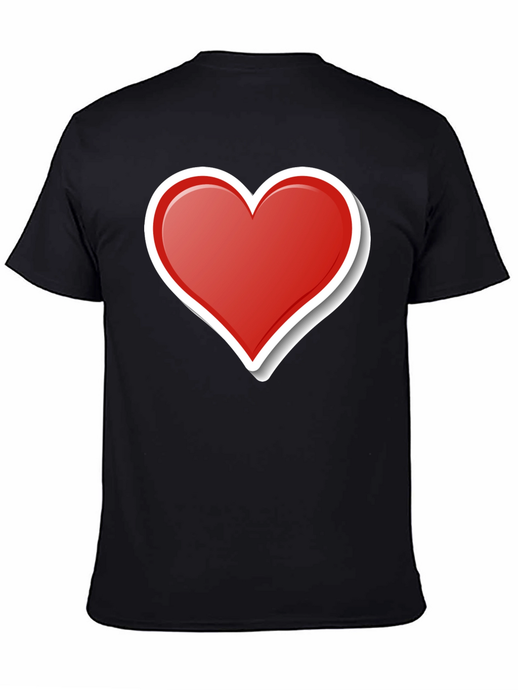 Heart Graphic T-Shirt - Stylish Black Tee