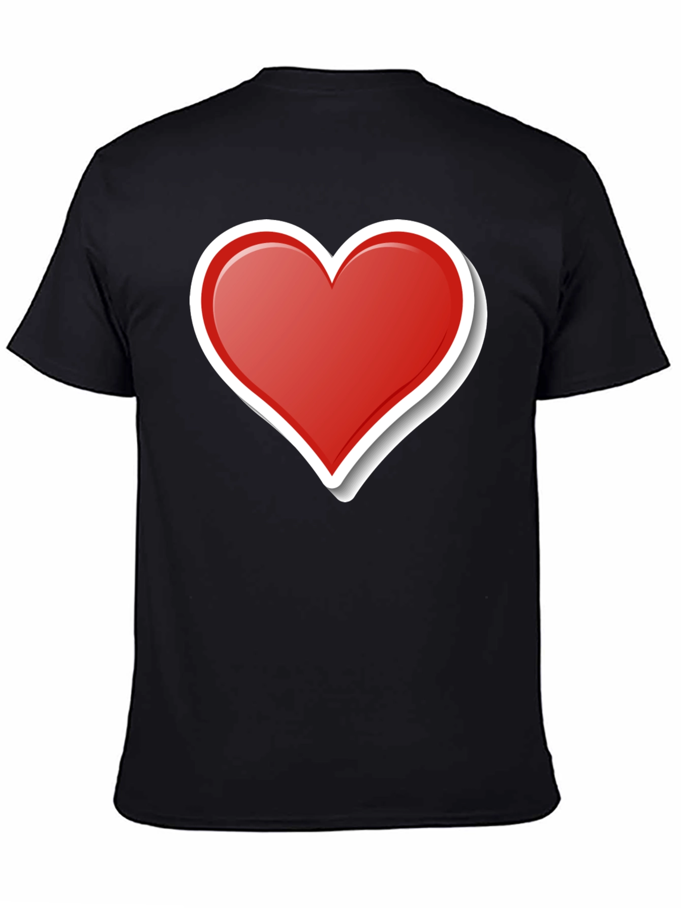 Heart Graphic T-Shirt - Stylish Black Tee