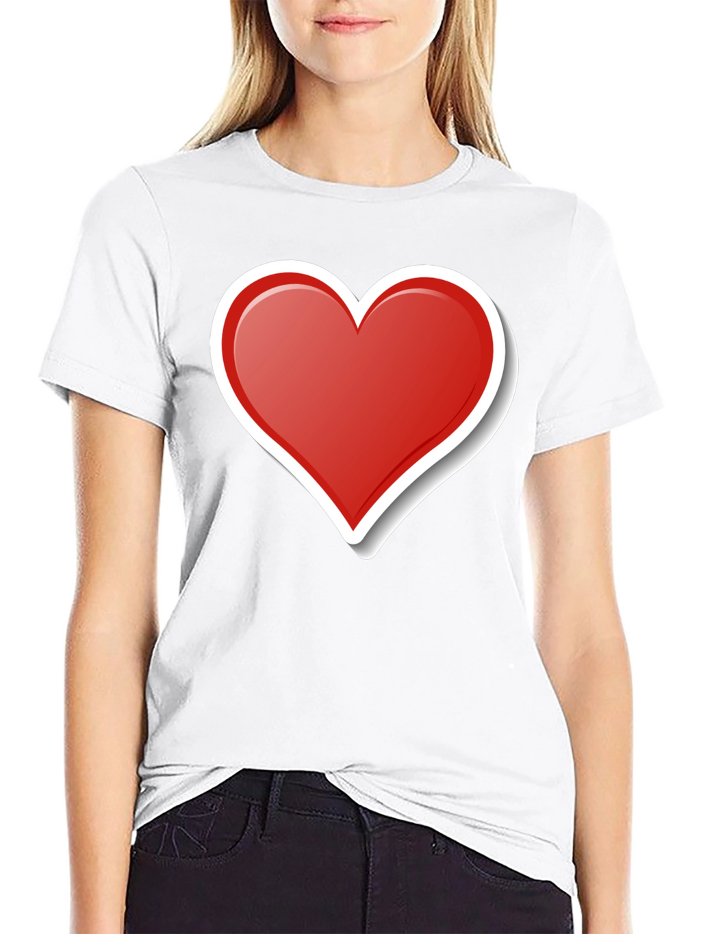 Heart Graphic T-Shirt - Stylish Black Tee