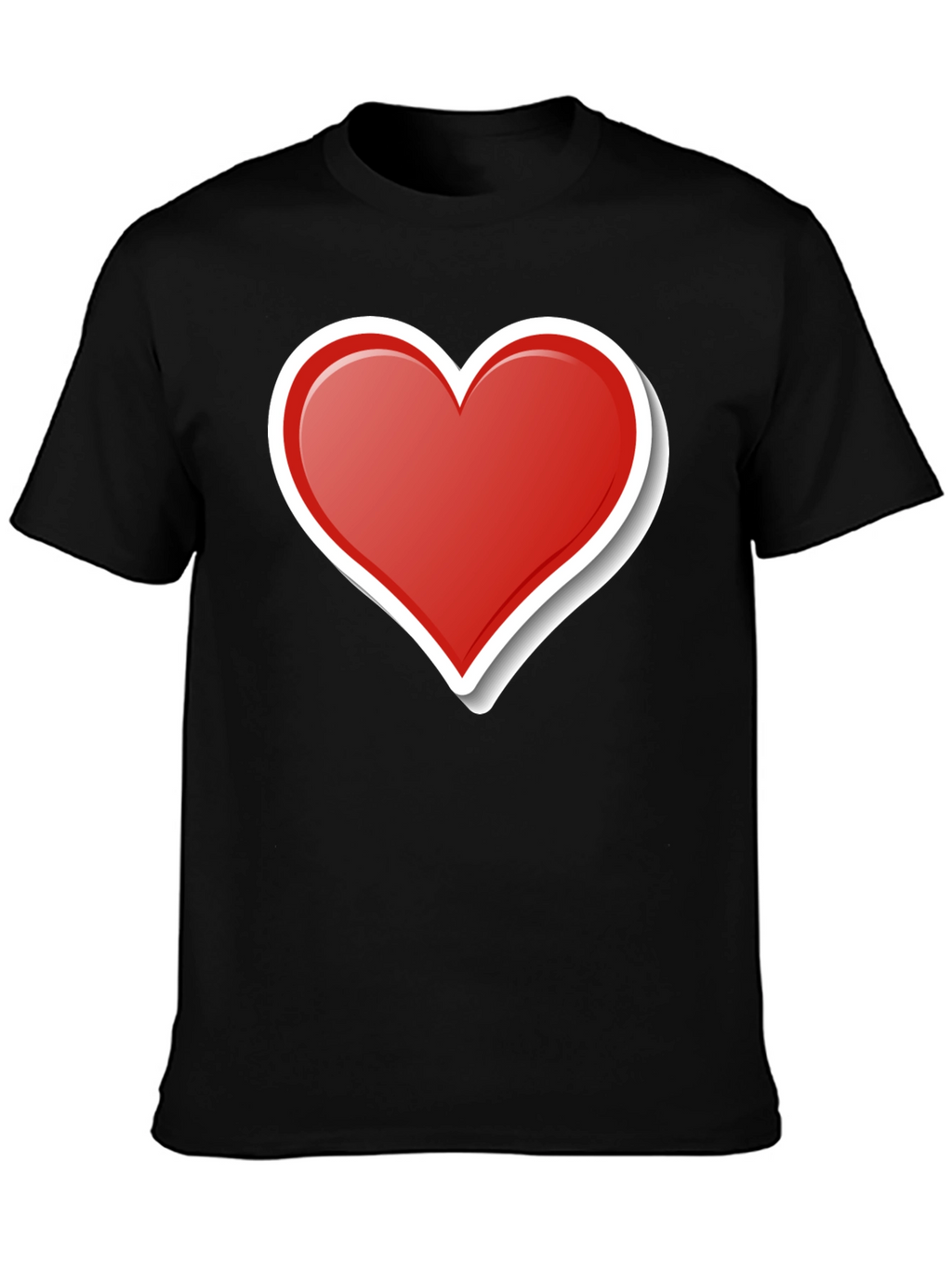 Heart Graphic T-Shirt - Stylish Black Tee