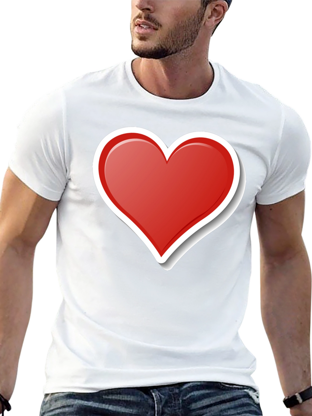 Heart Graphic T-Shirt - Stylish Black Tee