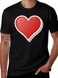 Heart Graphic T-Shirt - Stylish Black Tee