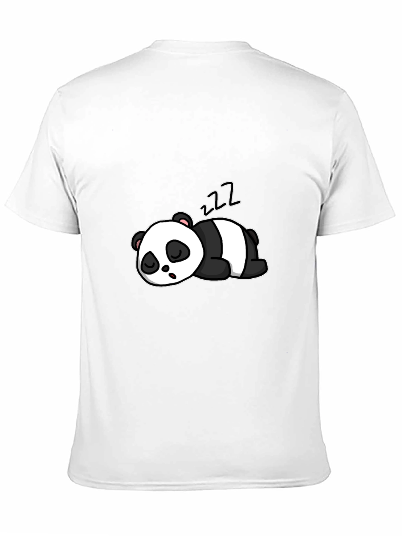 Cute Sleeping Panda Graphic Black T-Shirt