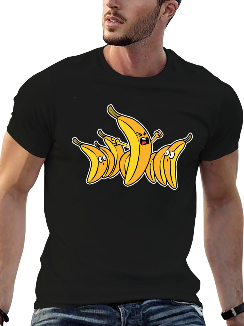 Funny Banana Cartoon Graphic T-Shirt