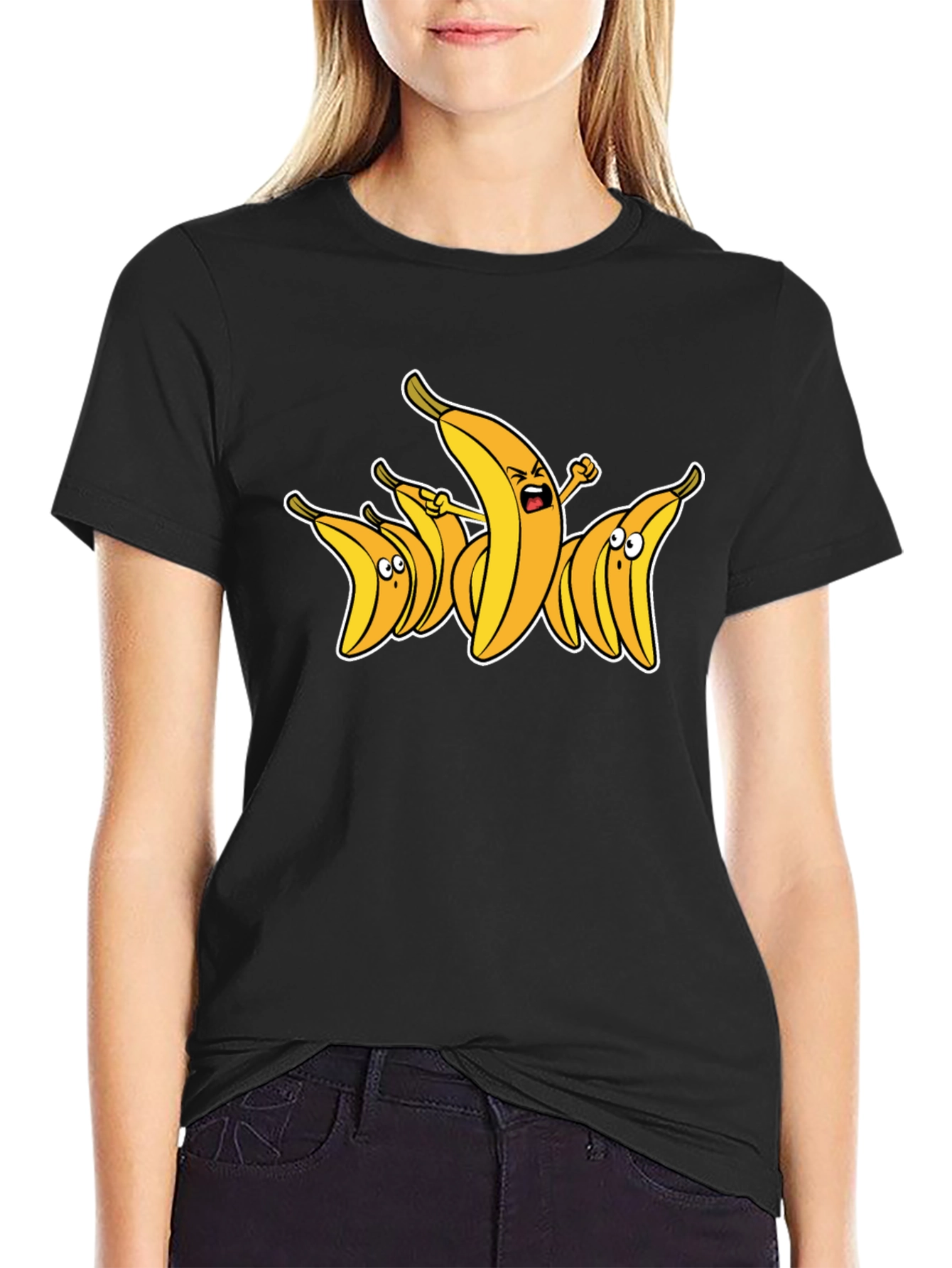 Funny Banana Cartoon Graphic T-Shirt