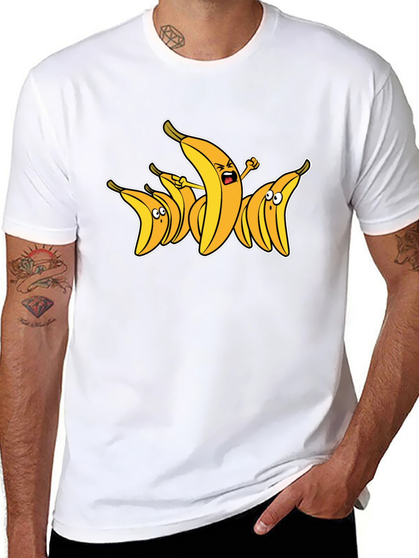 Funny Banana Cartoon Graphic T-Shirt
