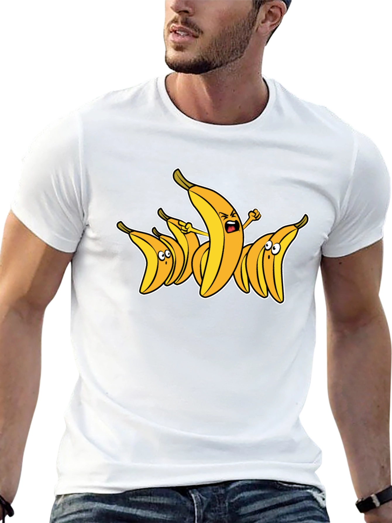 Funny Banana Cartoon Graphic T-Shirt