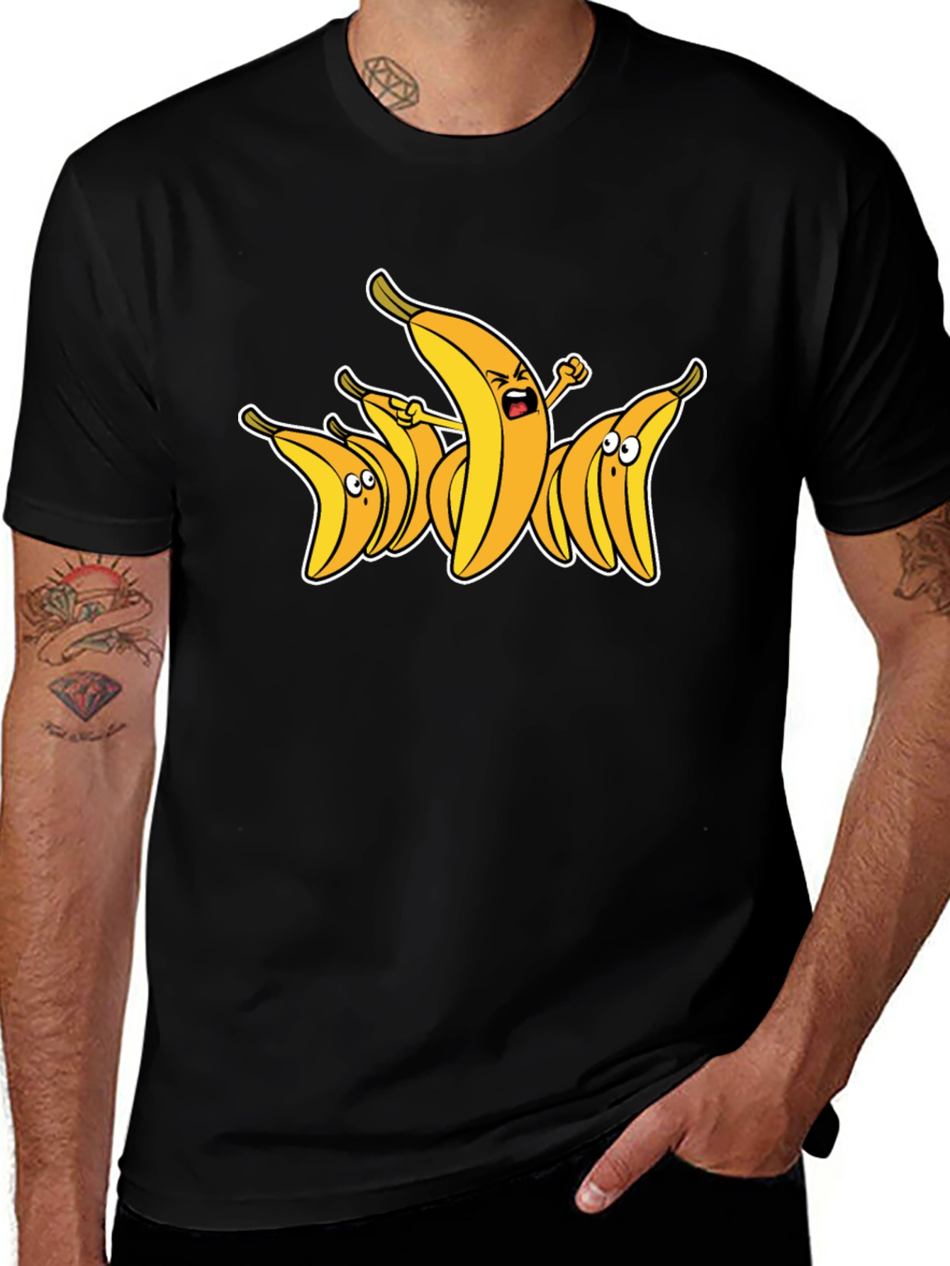 Funny Banana Cartoon Graphic T-Shirt