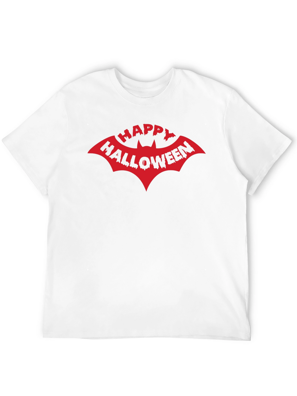 Happy Halloween Bat Graphic T-Shirt - Black