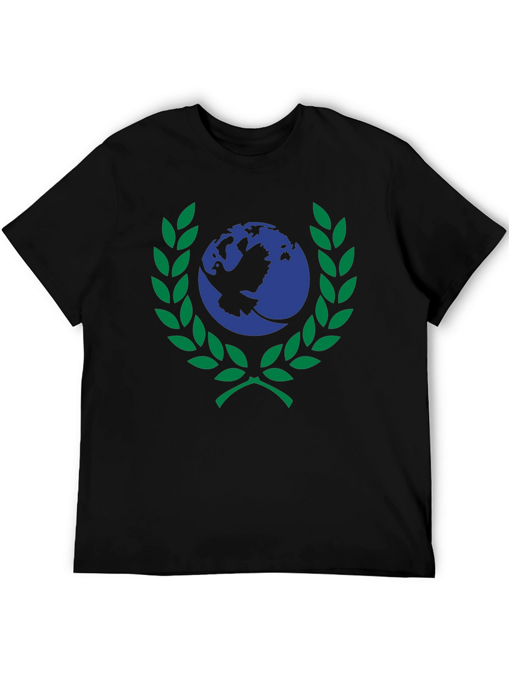 Peace Dove Globe Graphic Tee - Black