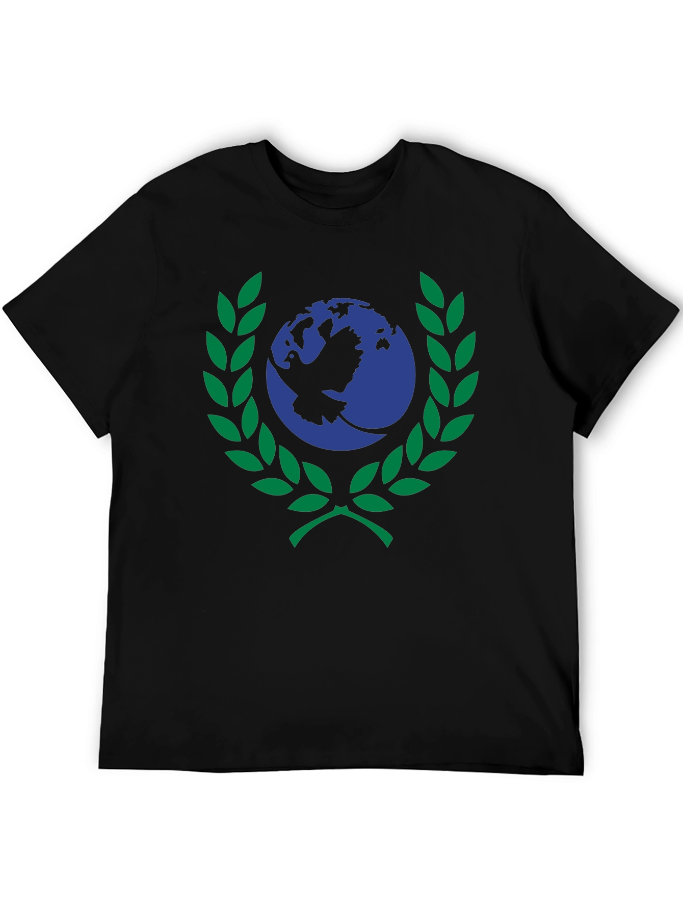 Peace Dove Globe Graphic Tee - Black