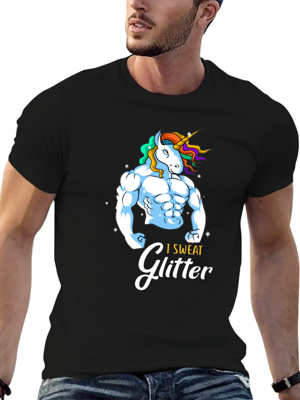 I Sweat Glitter Graphic T-Shirt