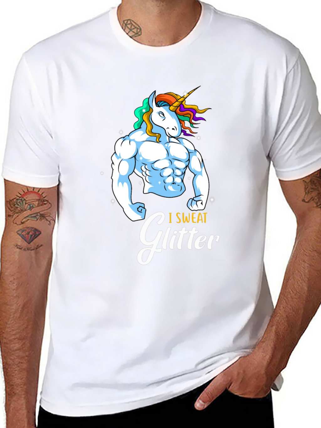 I Sweat Glitter Graphic T-Shirt