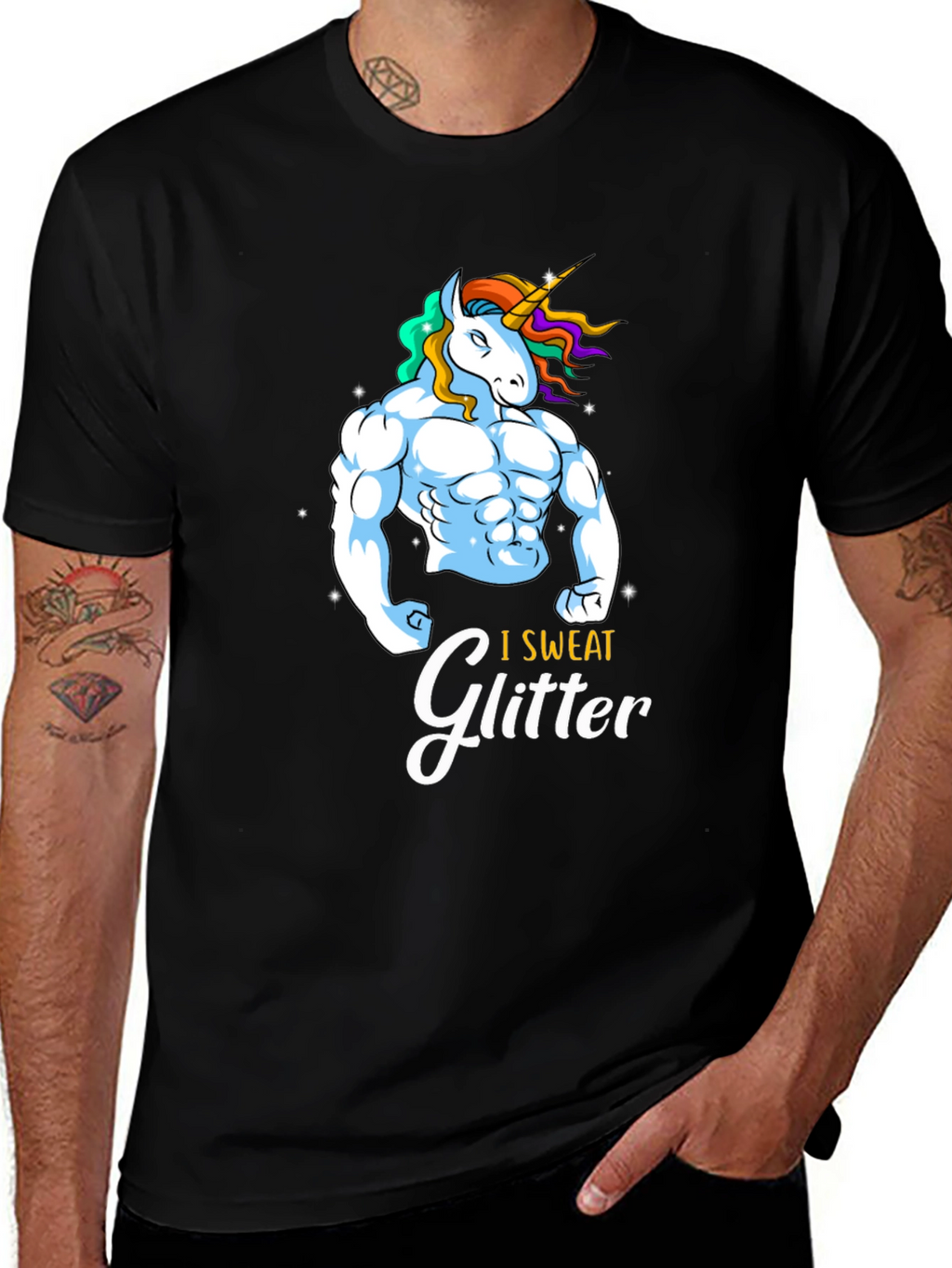 I Sweat Glitter Graphic T-Shirt