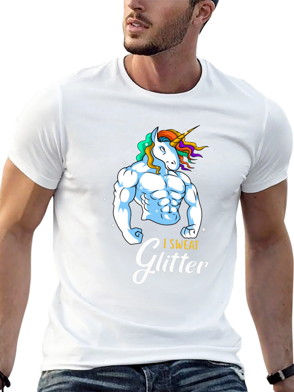 I Sweat Glitter Graphic T-Shirt