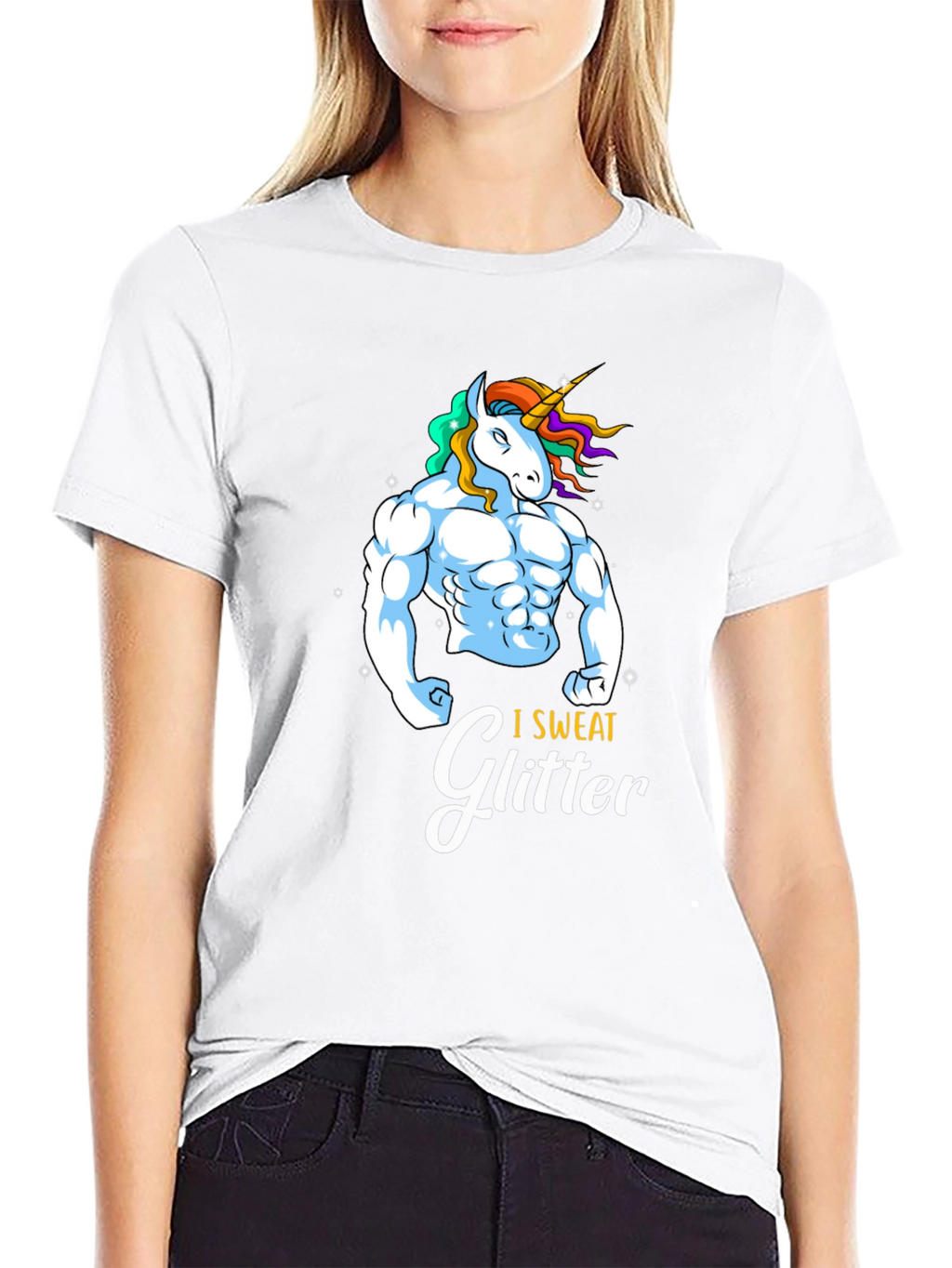 I Sweat Glitter Graphic T-Shirt