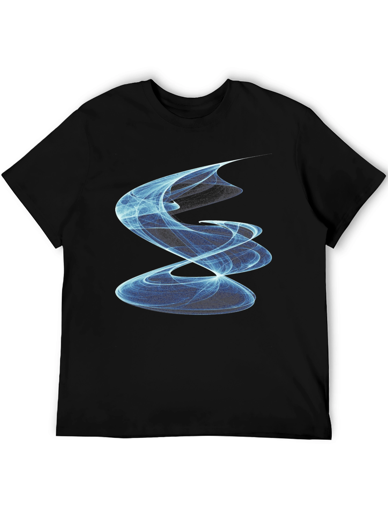 Abstract Swirl Graphic Tee - Modern Black T-Shirt