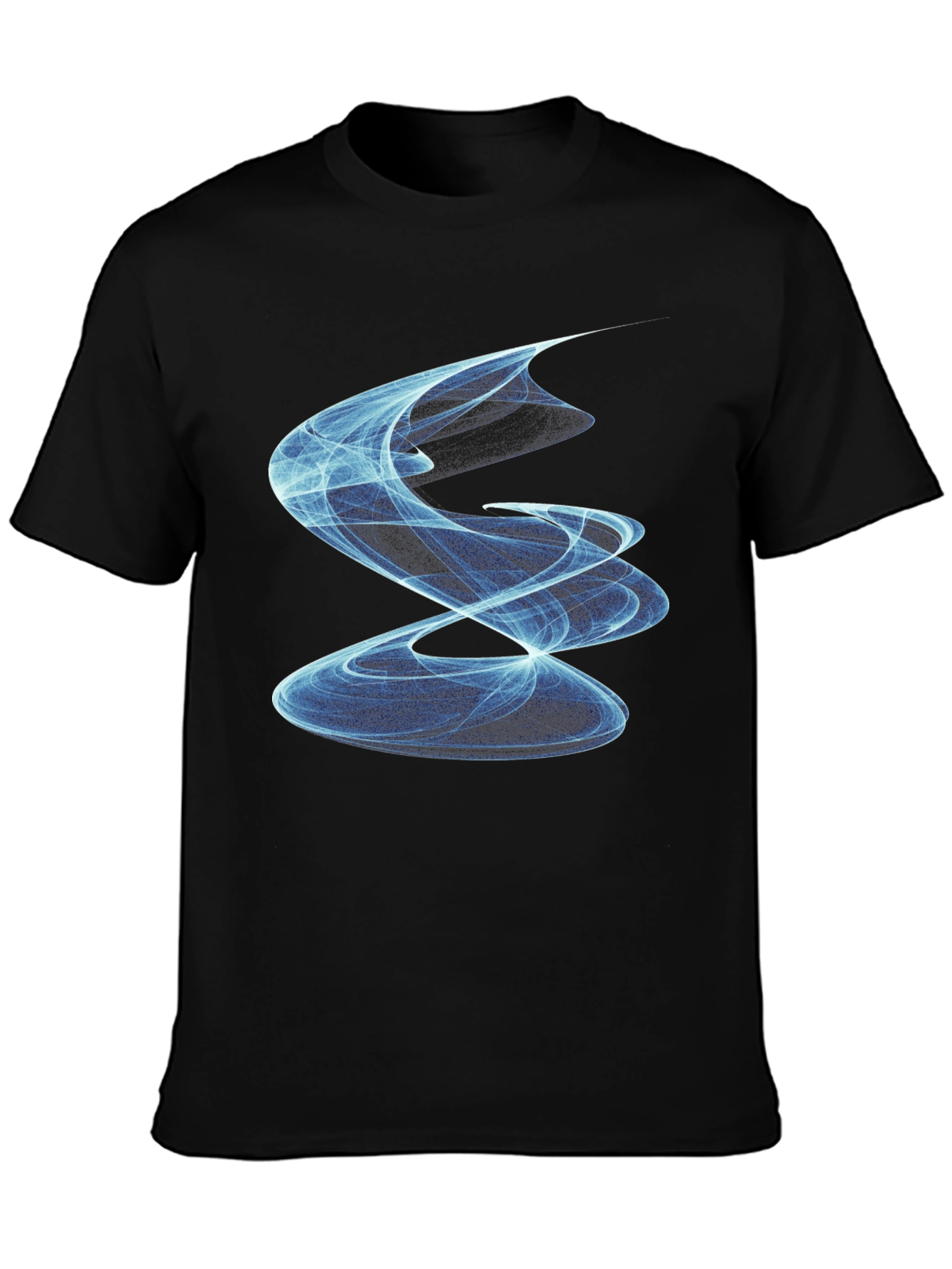 Abstract Swirl Graphic Tee - Modern Black T-Shirt