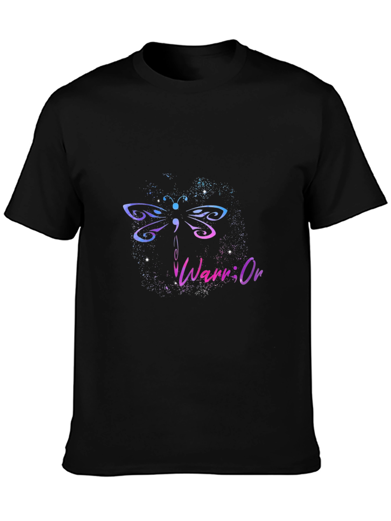 Semicolon Dragonfly Warrior T-Shirt