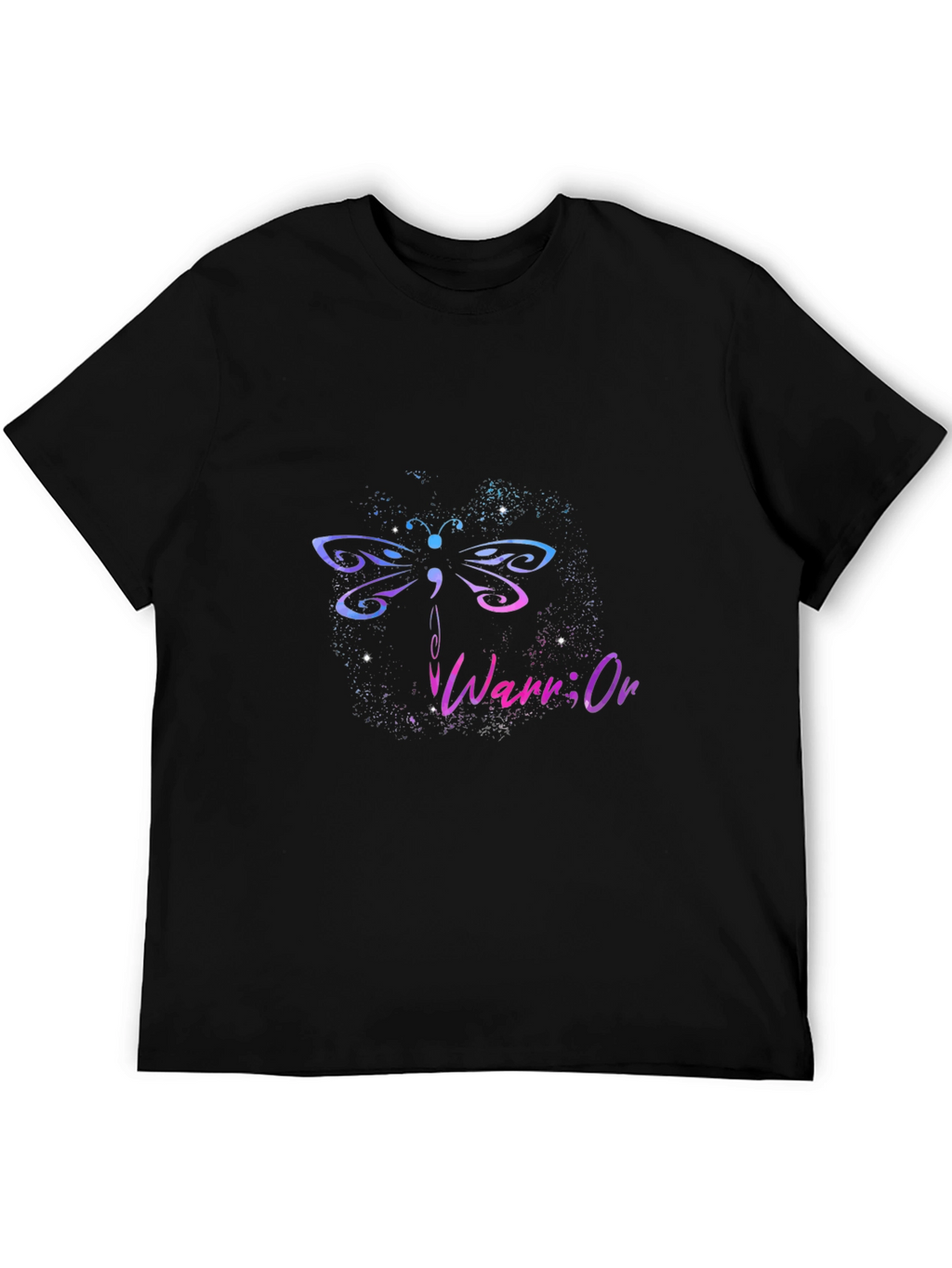 Semicolon Dragonfly Warrior T-Shirt