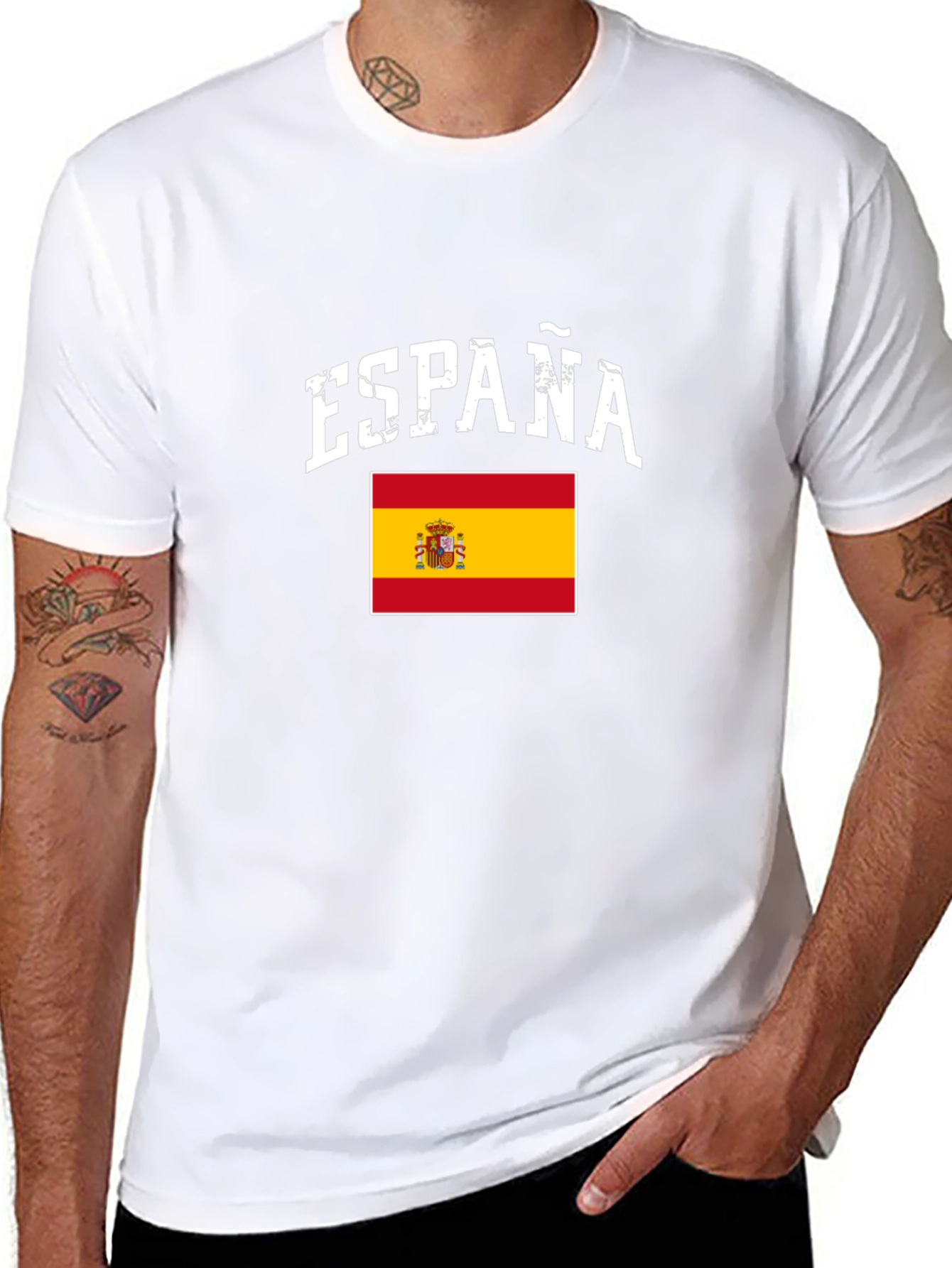 España Flag Graphic Tee - Black