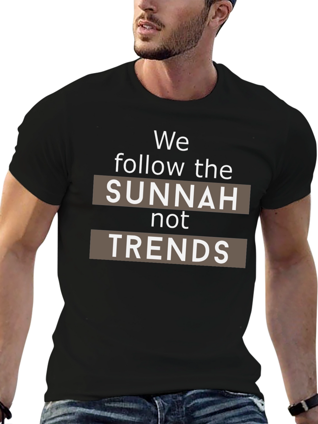 Sunnah Not Trends Black T-Shirt - Muslim Islamic Apparel
