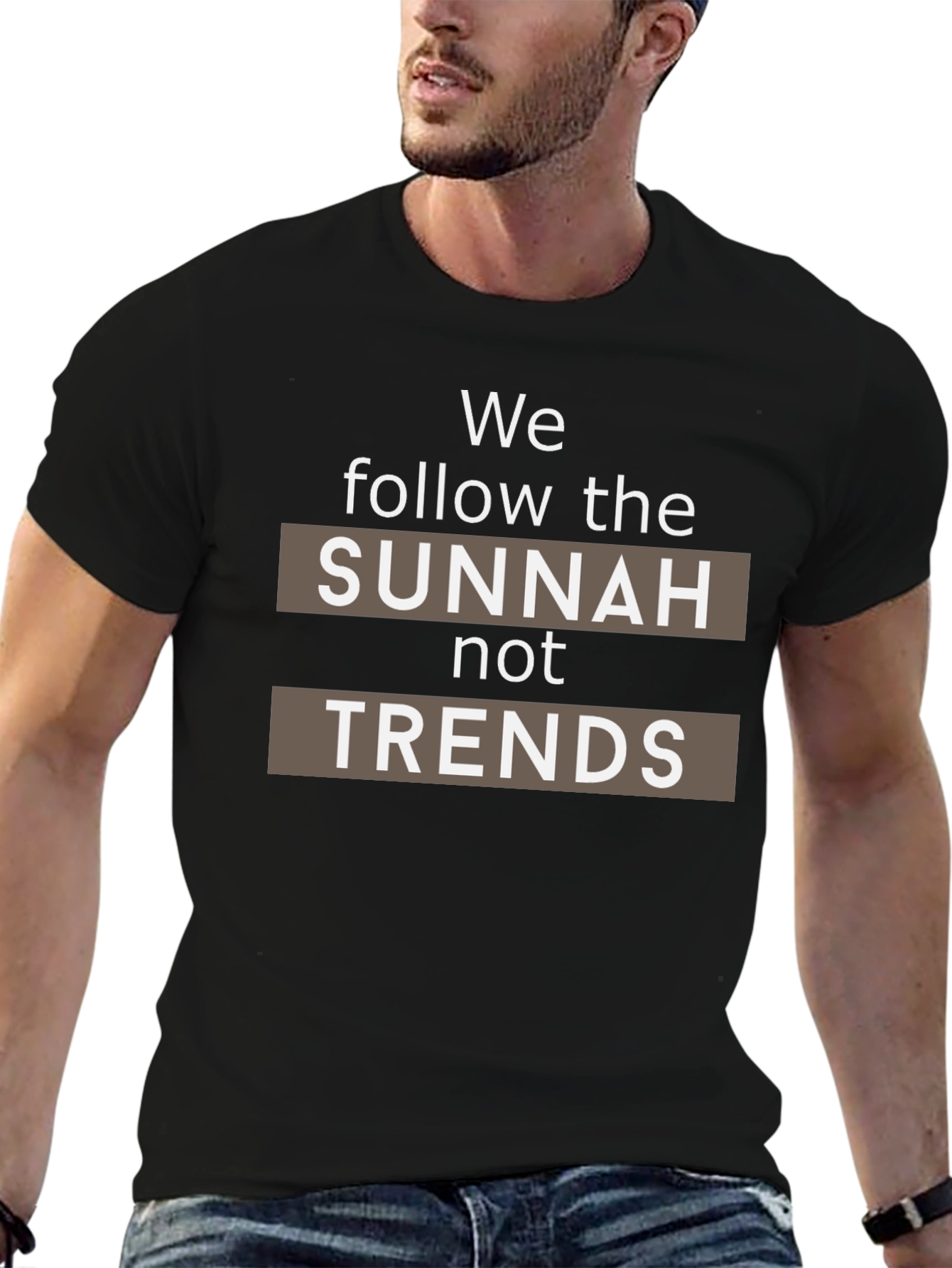 Sunnah Not Trends Black T-Shirt - Muslim Islamic Apparel