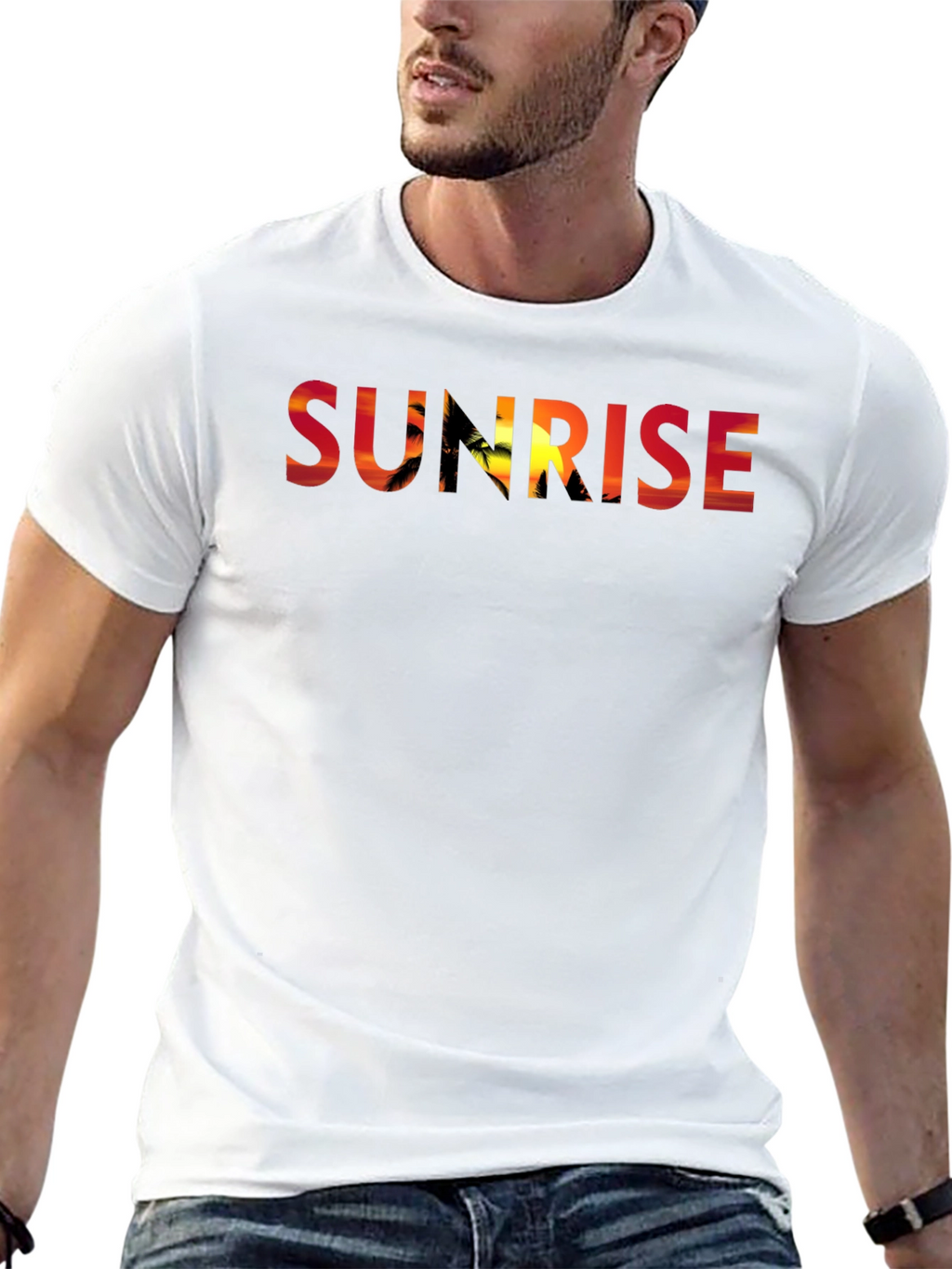 Sunrise Palm Tree Graphic T-Shirt