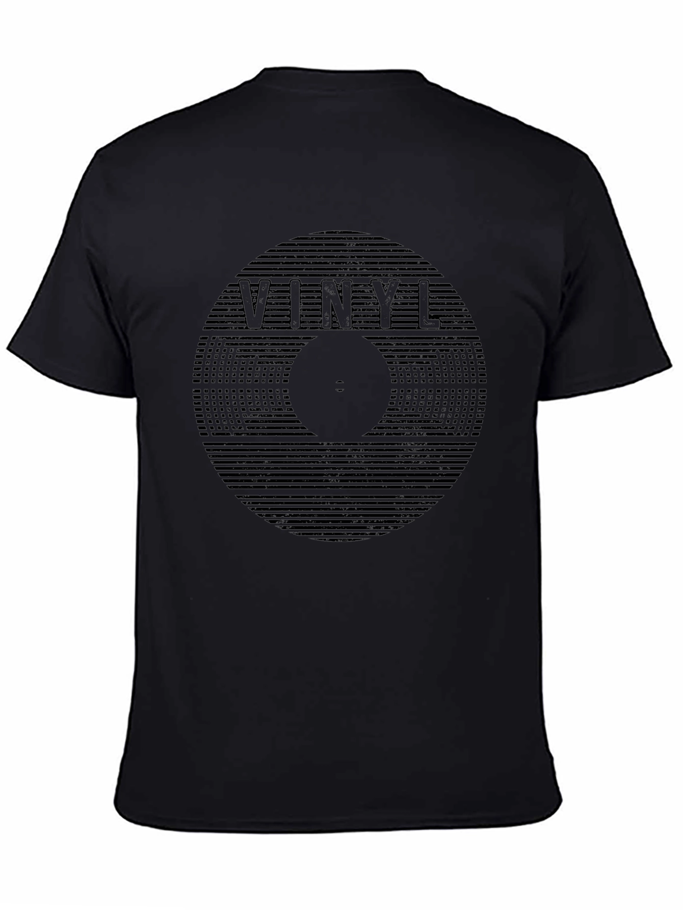 Vinyl Record Graphic Black T-Shirt