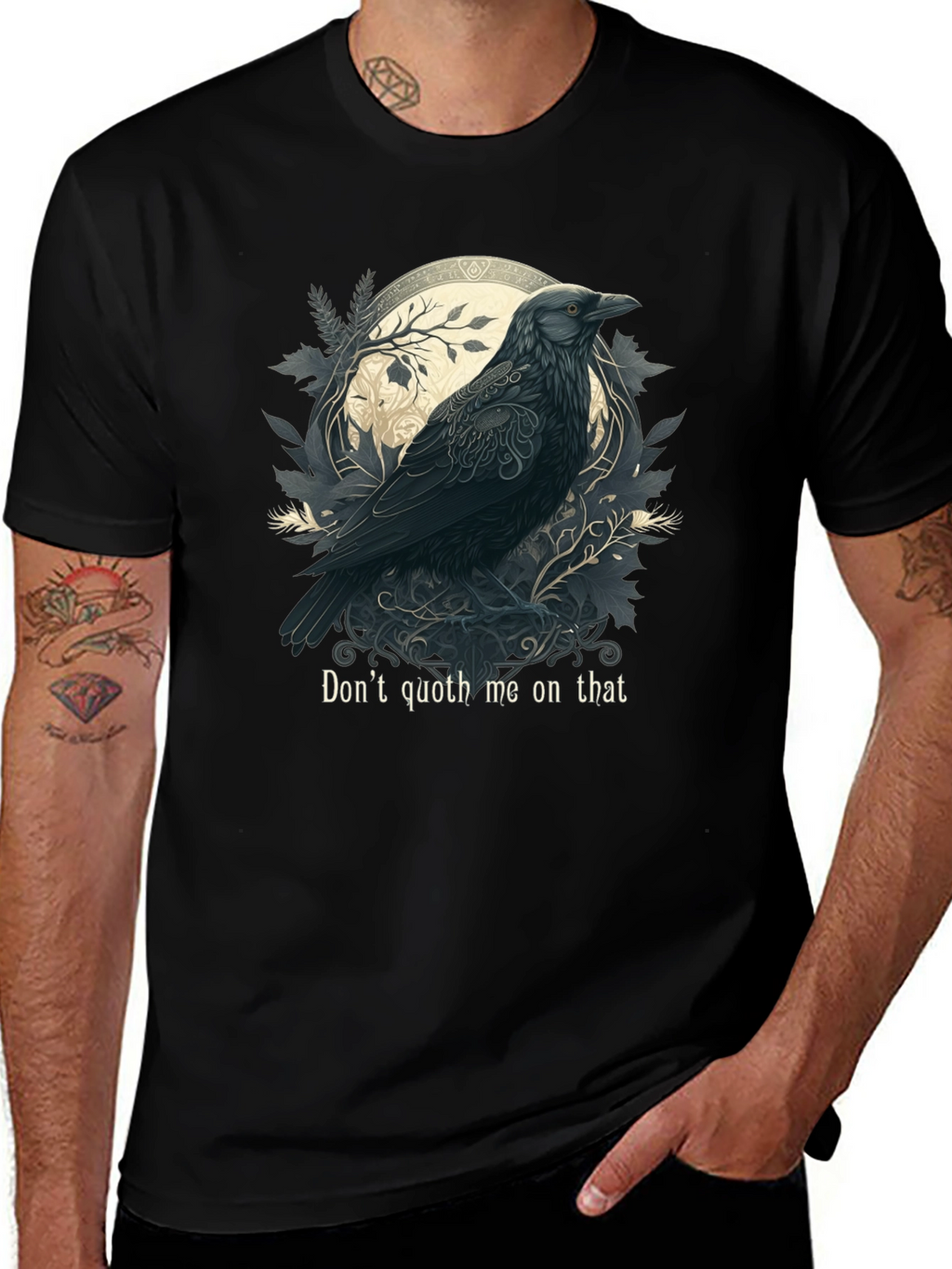 Raven Art T-Shirt - Dont Quoth Me