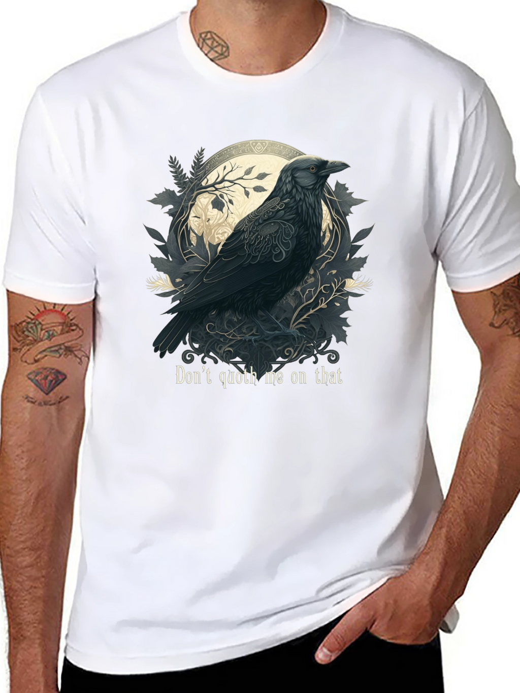 Raven Art T-Shirt - Dont Quoth Me