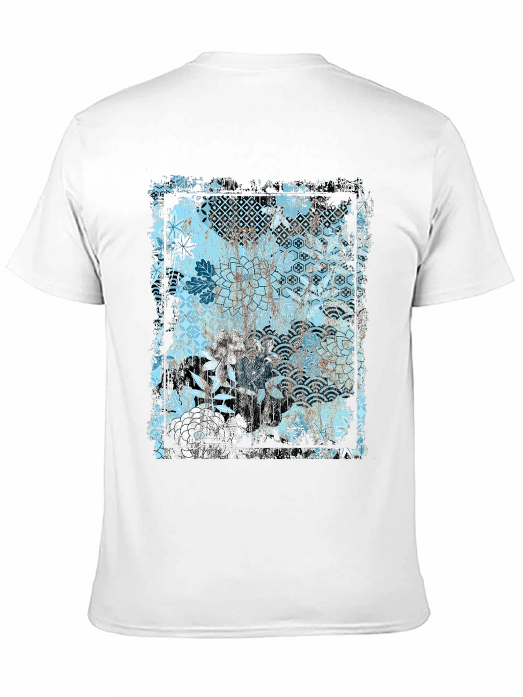 Trendy Floral Graphic Print Black T-Shirt