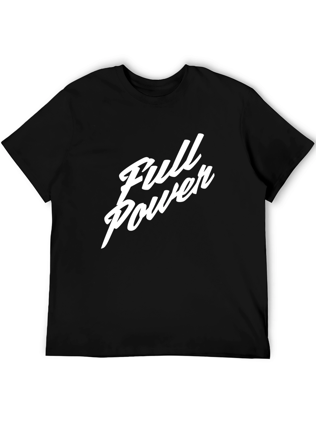 Full Power Graphic Print Black T-Shirt
