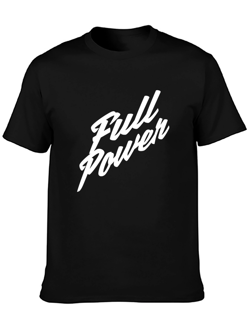 Full Power Graphic Print Black T-Shirt