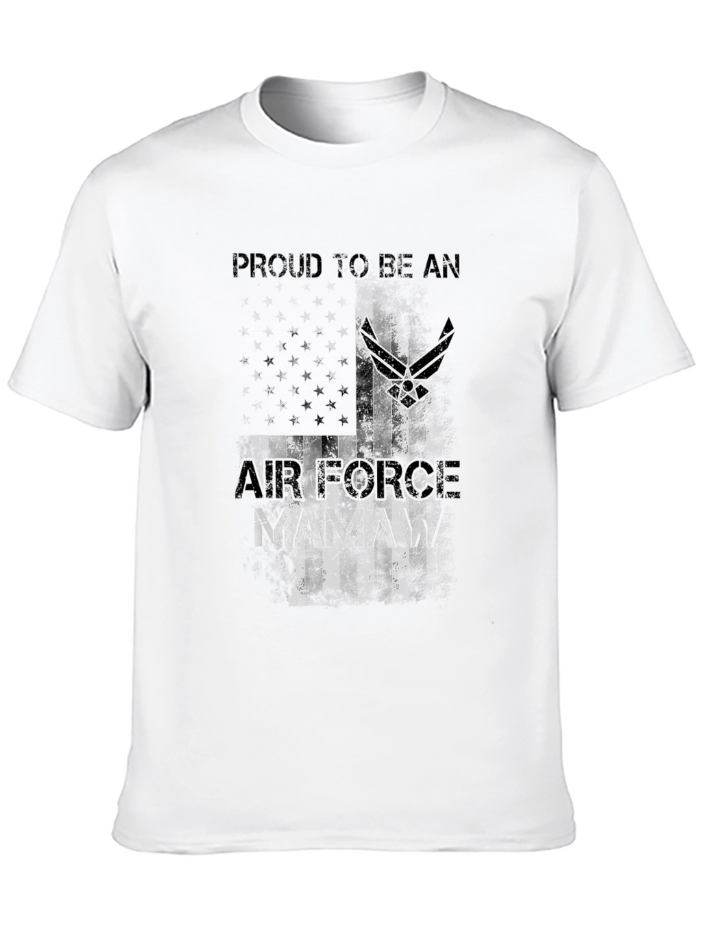 Air Force Mamaw Black T-Shirt