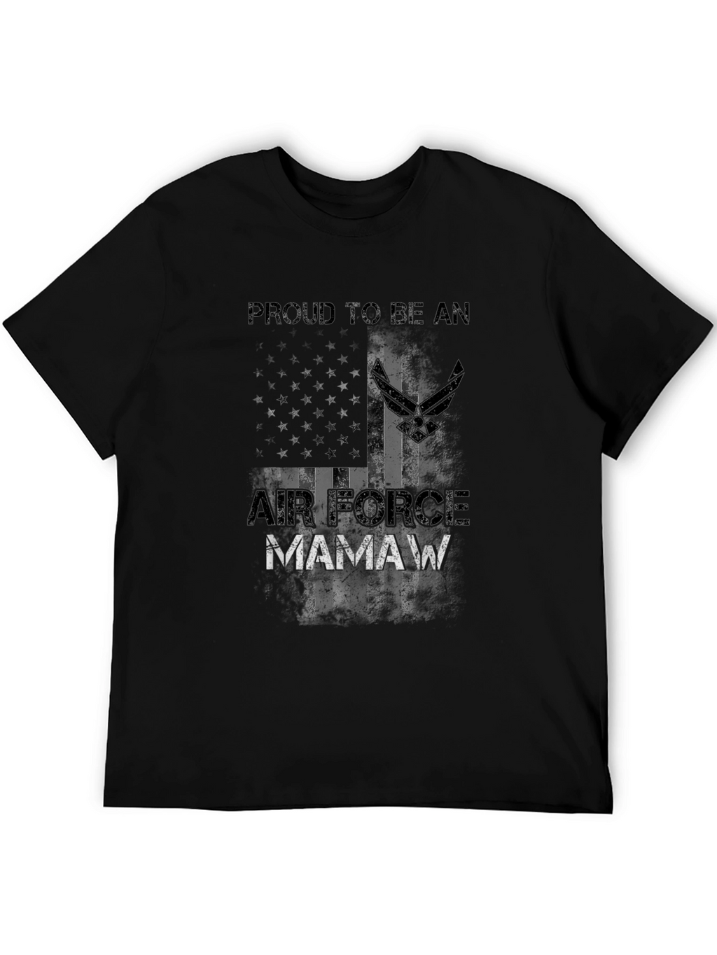 Air Force Mamaw Black T-Shirt