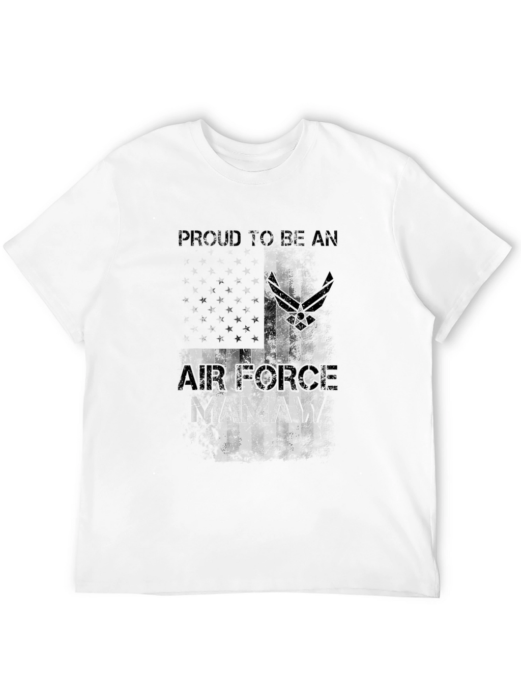 Air Force Mamaw Black T-Shirt