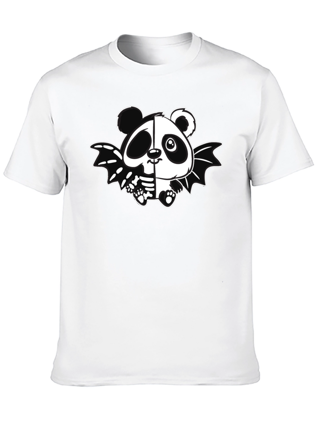 Panda Bat Graphic Tee - Mens Black T-Shirt