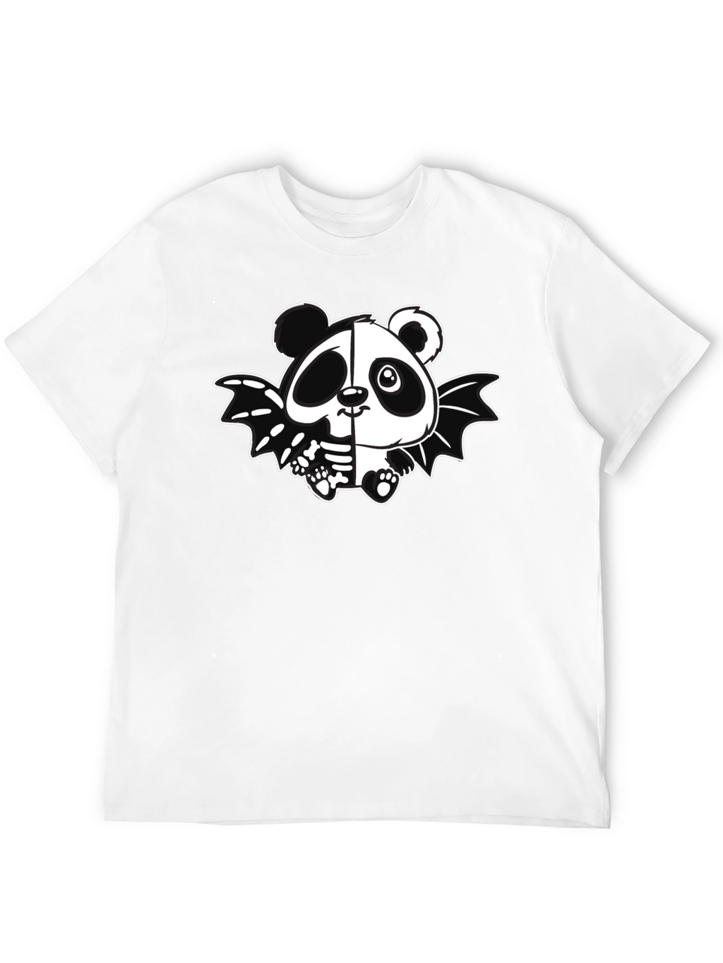 Panda Bat Graphic Tee - Mens Black T-Shirt