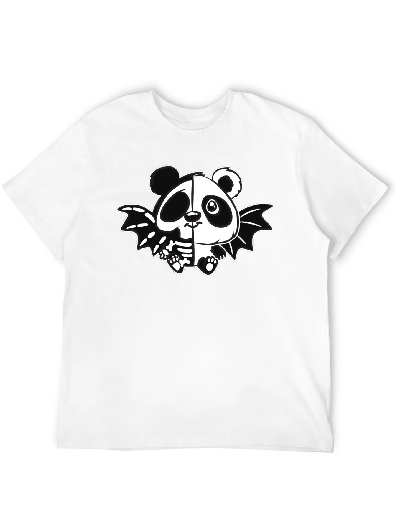 Panda Bat Graphic Tee - Mens Black T-Shirt