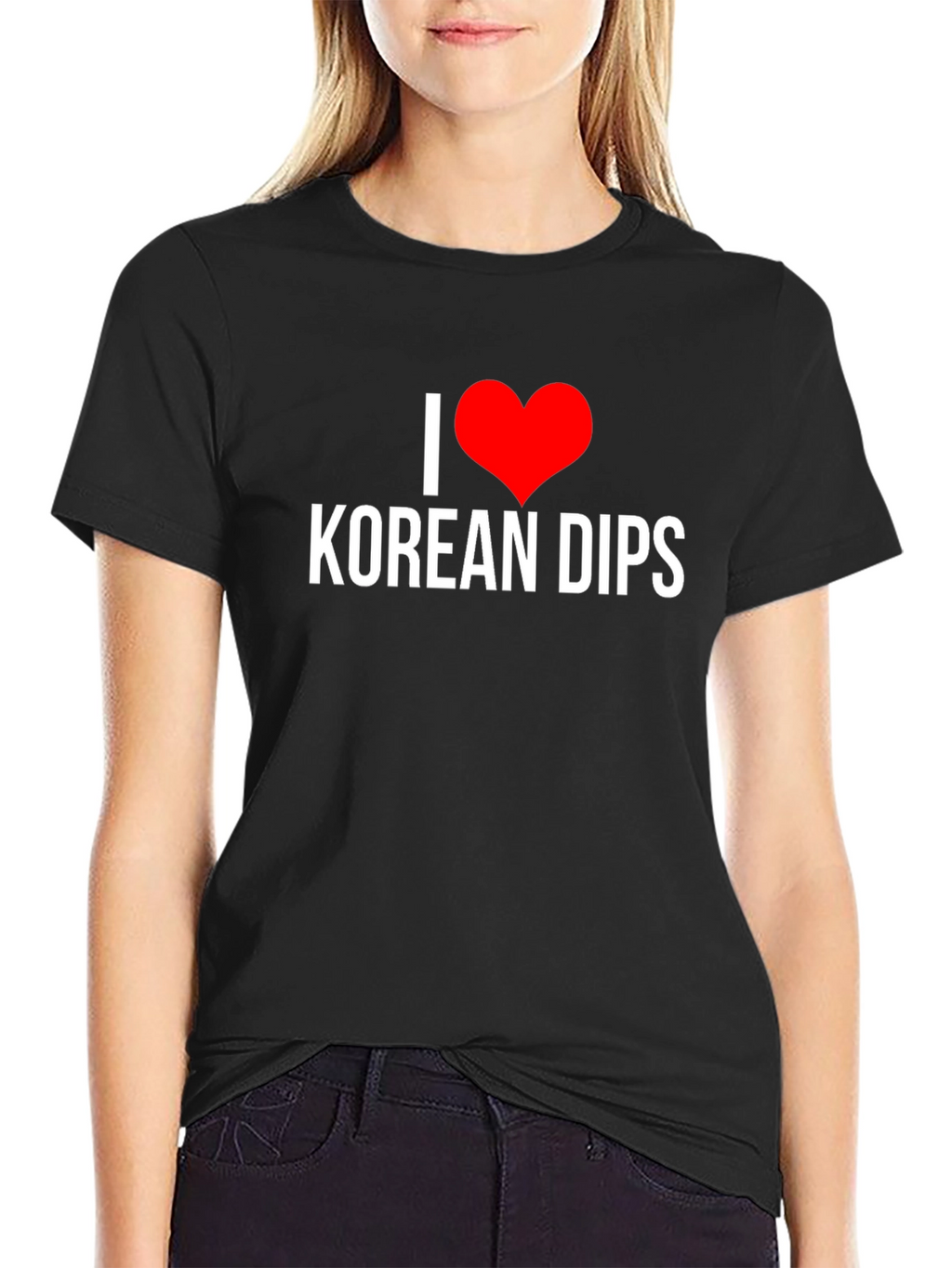 I Heart Korean Dips Black T-Shirt