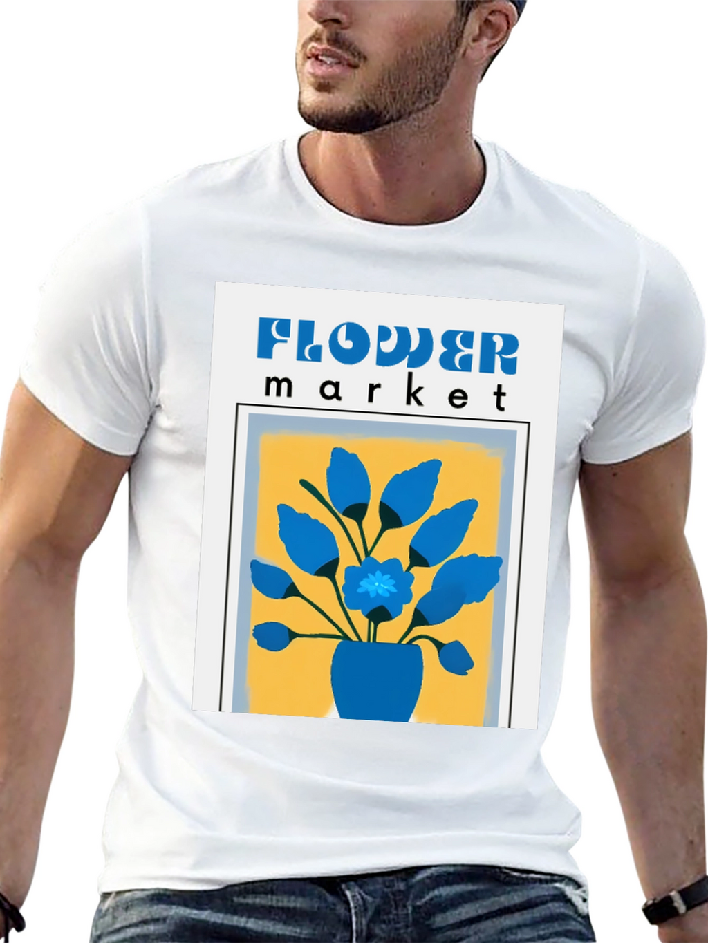 Flower Market Graphic Tee - Classic Design