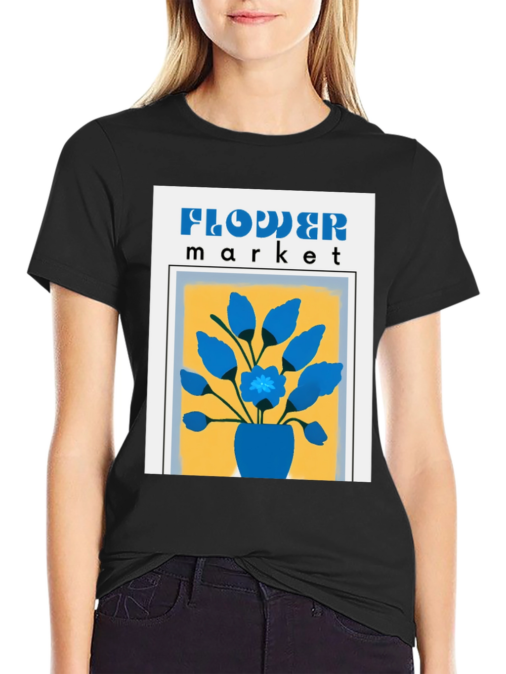 Flower Market Graphic Tee - Classic Design