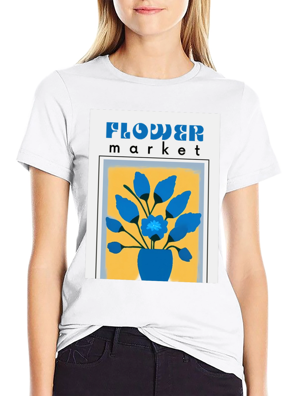 Flower Market Graphic Tee - Classic Design